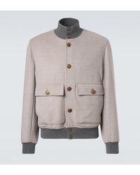 Brunello Cucinelli - Chaqueta Bomber De Lana Con Cachemir - Lyst