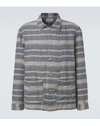 RRL - Striped Linen Overshirt - Lyst