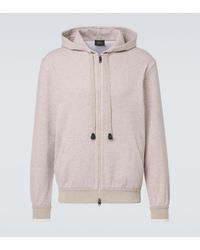 Brioni - Cotton-Blend Zip-Up Hoodie - Lyst