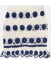 Anna Kosturova - Mini-Jupe Bouquette En Crochet De Coton - Lyst