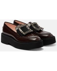 Roger Vivier - Viv' Rangers Leather Platform Loafers - Lyst