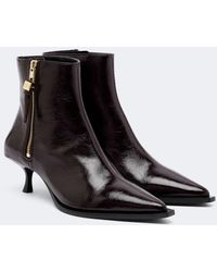 Ganni - Ana Textured Ankle Boots - Lyst