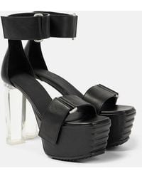 Rick Owens - Leather Platform Sandals - Lyst
