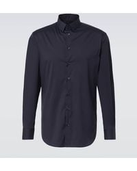 Giorgio Armani - Camisa De Popelin De Mezcla De Algodon - Lyst