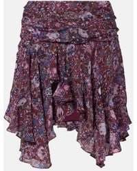 Isabel Marant - Berencia Floral Ruffled Miniskirt - Lyst