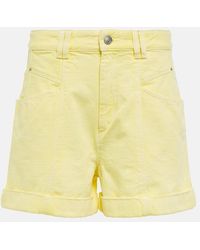 Isabel Marant - High-Rise Shorts Vetanio Aus Denim - Lyst
