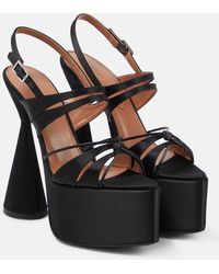 D'Accori - Belle Satin Platform Sandals - Lyst