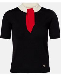 Valentino - Maglia Vlogo Wool-Blend Sweater - Lyst
