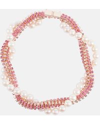 Magda Butrym - Crystal And Pearl-embellished Necklace - Lyst