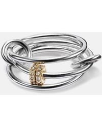 Spinelli Kilcollin - Sterling And 18Kt Linked Rings With Diamonds - Lyst