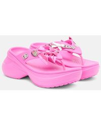 Balenciaga - X Crocs Jibbitz Platform Thong Sandals - Lyst