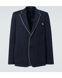 Gucci - Cotton Jersey Jacket With Embroidery - Lyst