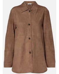 Max Mara - Estate Suede Overshirt - Lyst