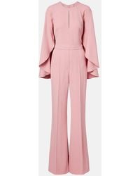 Elie Saab - Caped Cady Jumpsuit - Lyst