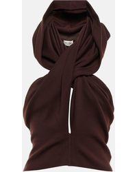 Saint Laurent - Hooded Wool Top - Lyst