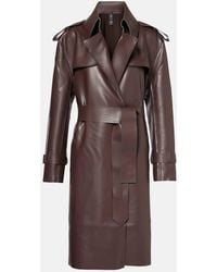 Norma Kamali - Trenchcoat Aus Lederimitat - Lyst