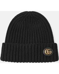 Gucci - Double G Wool And Cashmere Beanie - Lyst