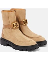 Tod's - Kate Suede Ankle Boots - Lyst