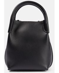 Loro Piana - Bale Small Leather Bucket Bag - Lyst