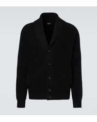 ZEGNA - Waffle-Knit Cashmere-Blend Cardigan - Lyst
