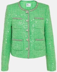 Self-Portrait - Chaqueta De Boucle Con Lentejuelas - Lyst