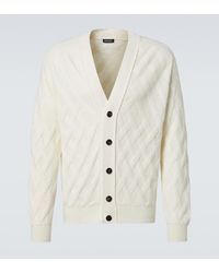ZEGNA - Ribbed-Knit Cotton Cardigan - Lyst
