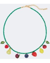 Jennifer Behr - Fruita Embellished Charm Necklace - Lyst