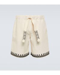 Alanui - Akasha Embroidered Cotton-blend Shorts - Lyst