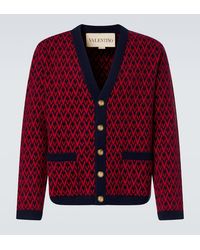 Valentino - Jacquard Patterned Cardigan Toute La V - Lyst