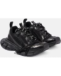Balenciaga - 3Xl Schwarzes Netz Und Polyurethan-Sneaker - Lyst