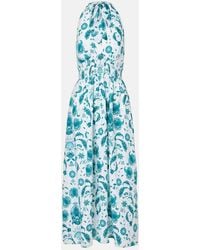 Heidi Klein - Kos Paisley Shirred Linen Maxi Dress - Lyst