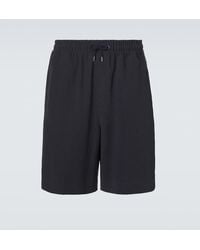 Giorgio Armani - Linen Canvas Bermuda Shorts - Lyst