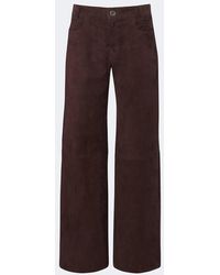 Stouls - Lilou Ten Suede Wide-Leg Pants - Lyst