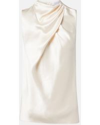 Gabriela Hearst - Melina Draped Silk Satin Top - Lyst