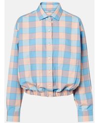 Prada - Checked Cotton Poplin Shirt - Lyst