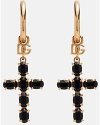 Dolce & Gabbana - Crystal-Embellished Drop Earrings - Lyst