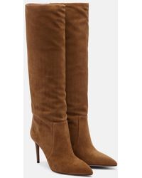 Paris Texas - Stiletto Suede Knee-High Boots - Lyst