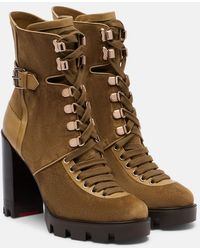 Christian Louboutin - New Macademia 100 Suede Ankle Boots - Lyst