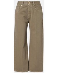 Brunello Cucinelli - Cropped Wide-Leg Jeans - Lyst