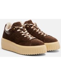 Hogan - H-Stripes Suede Platform Sneakers - Lyst