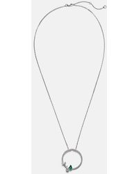 Repossi - Serti Sur Vide 18Kt Necklace With Diamonds And Emerald - Lyst