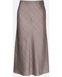 Vince - Plaid Satin Slip Skirt - Lyst