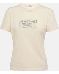 Acne Studios - Logo Printed Cotton Jersey T-shirt - Lyst