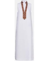 Loro Piana - Abril Linen Midi Dress - Lyst