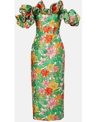 ALÉMAIS - Printed Off-Shoulder Maxi Dress - Lyst