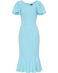 Dolce & Gabbana Exklusiv bei Mytheresa – Midikleid aus Crêpe - Blau