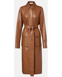 JOSEPH - Mantel Okabe Aus Leder - Lyst
