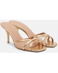 Malone Souliers - Perla 70 Leather And Mesh Mules - Lyst