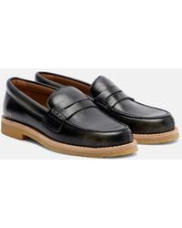 Golden Goose - Jerry Distressed Leather Penny Loafers - Lyst