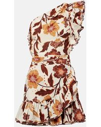 Poupette - Vestido Corto Corinne De Algodon Floral - Lyst